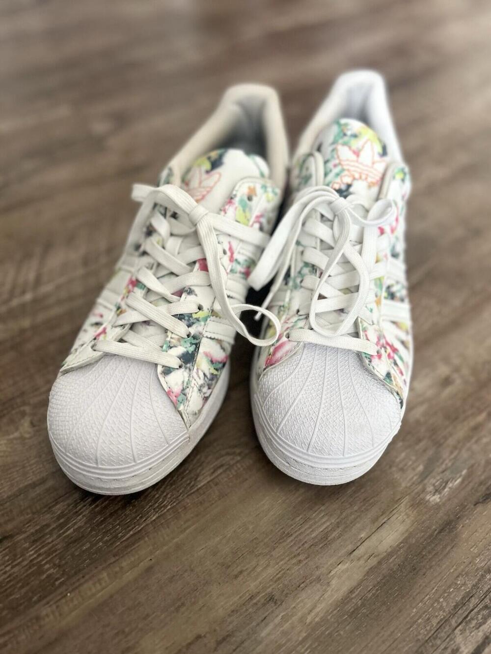 Adidas Superstar Low GX5374 Men's Shoes, White Watercolor Tie Dye Size 10